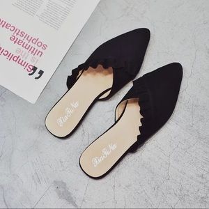 FLASH SALE!! Black Suede Mule / Slipper